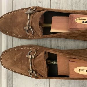 🔥 WORN ONCE AUTHENTIC Salvatore Ferragamo Suede Loafers 12 D 🔥